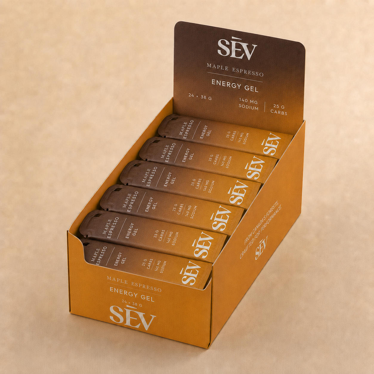 Maple Espresso Energy Gels - Box of 24